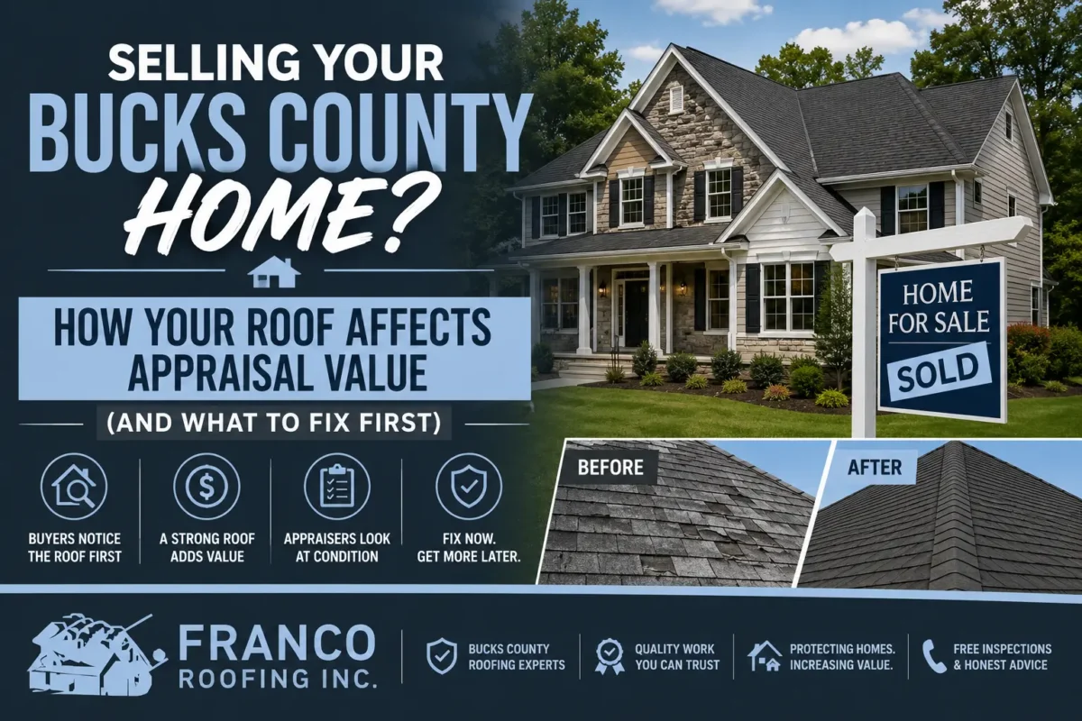 Selling Your Bucks County Home? How Your Roof Affects Appraisal Value (And What to Fix First)