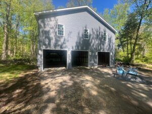 Franco Roofing Inc. new cedar shake roof installation on a timber frame pavilion at a historic Bucks County, PA property