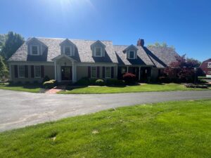 Franco Roofing Inc. new cedar shake roof installation on a luxury estate home in Bucks County, PA