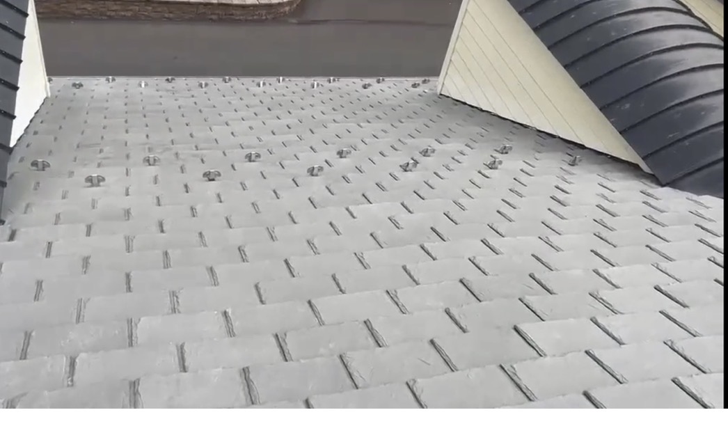 DaVinci synthetic slate roof on a New Hope, PA home with pool