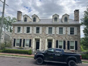DaVinci synthetic slate roof on a New Hope, PA home along New Street