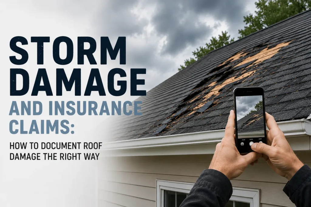 roof storm damage insurance claim documentation